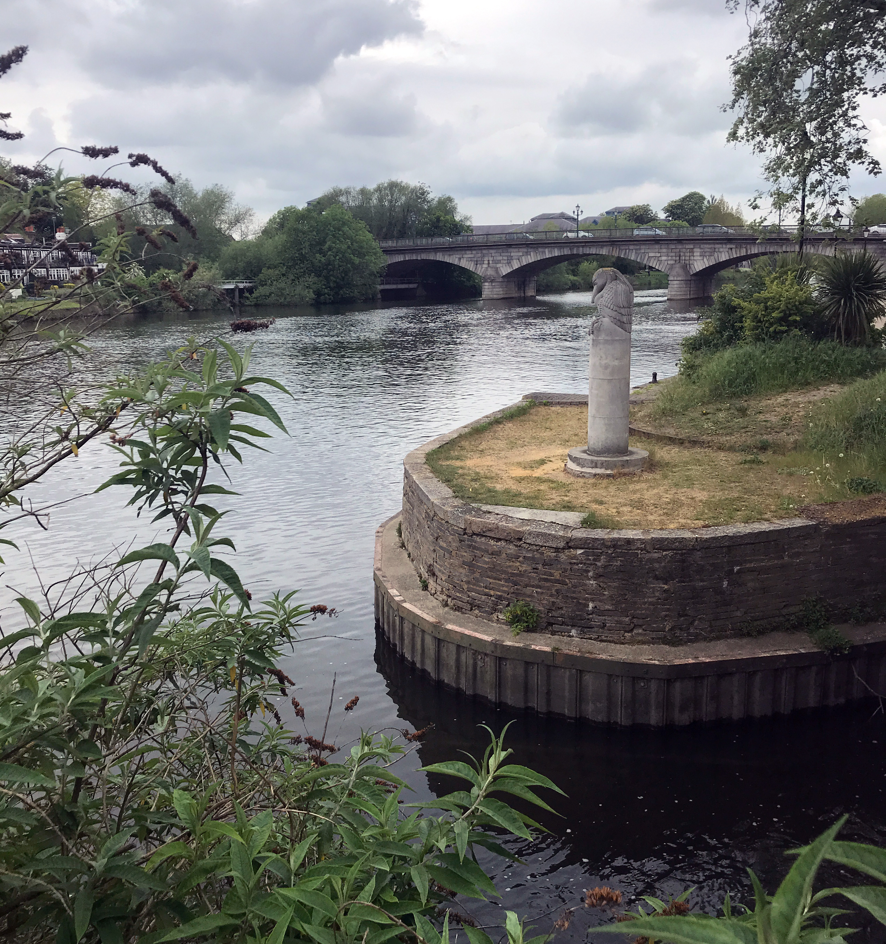 The Colne flows into the Thames downstream from Staines Bridge
